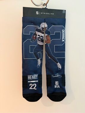 StrideLine Derrick Henry Athletic Crew Socks - Navy